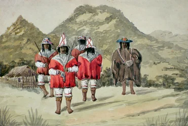 Índios dançando, c.1875 (wc no papel)